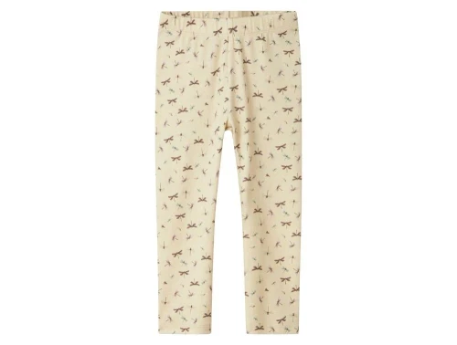 Råhvide leggings fra Name It med guldsmedprint 13247000 summer sand